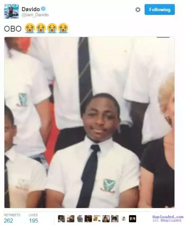 So Cute!! See What Davido Looked Like In Secondary School [See Photo]